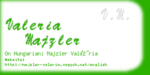 valeria majzler business card